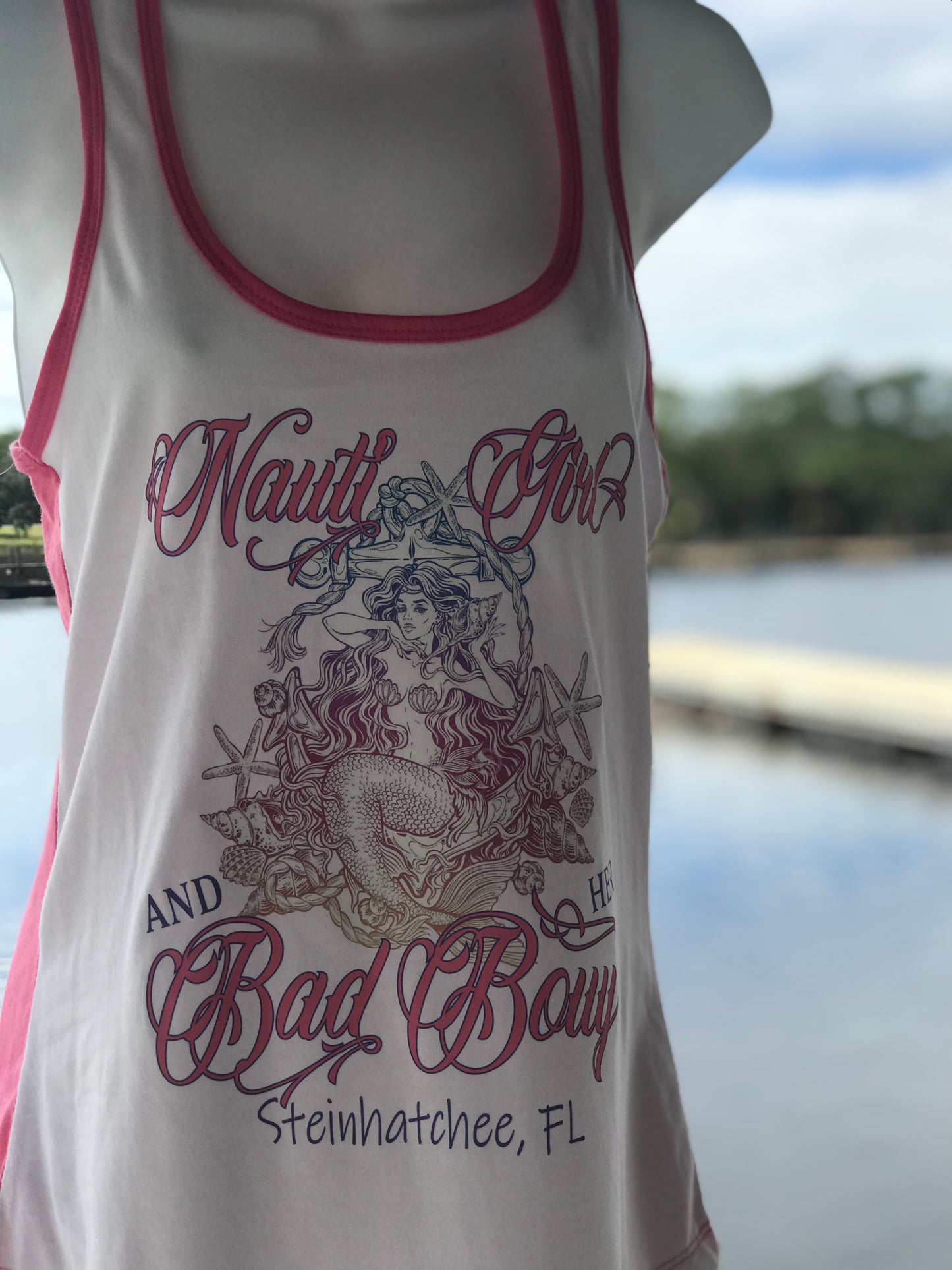 T-Back Tank Nauti Girl and Her Bad Bouy Steinhatchee FL